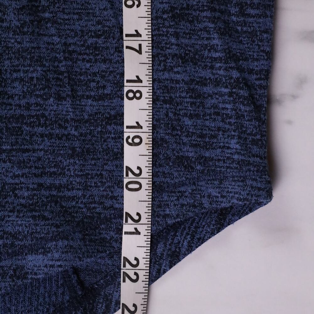 Rag & Bone Jean Shirt Womens L Marled Blue Amelie Long Sleeve Ribbed Soft Dolman - Picture 8 of 11